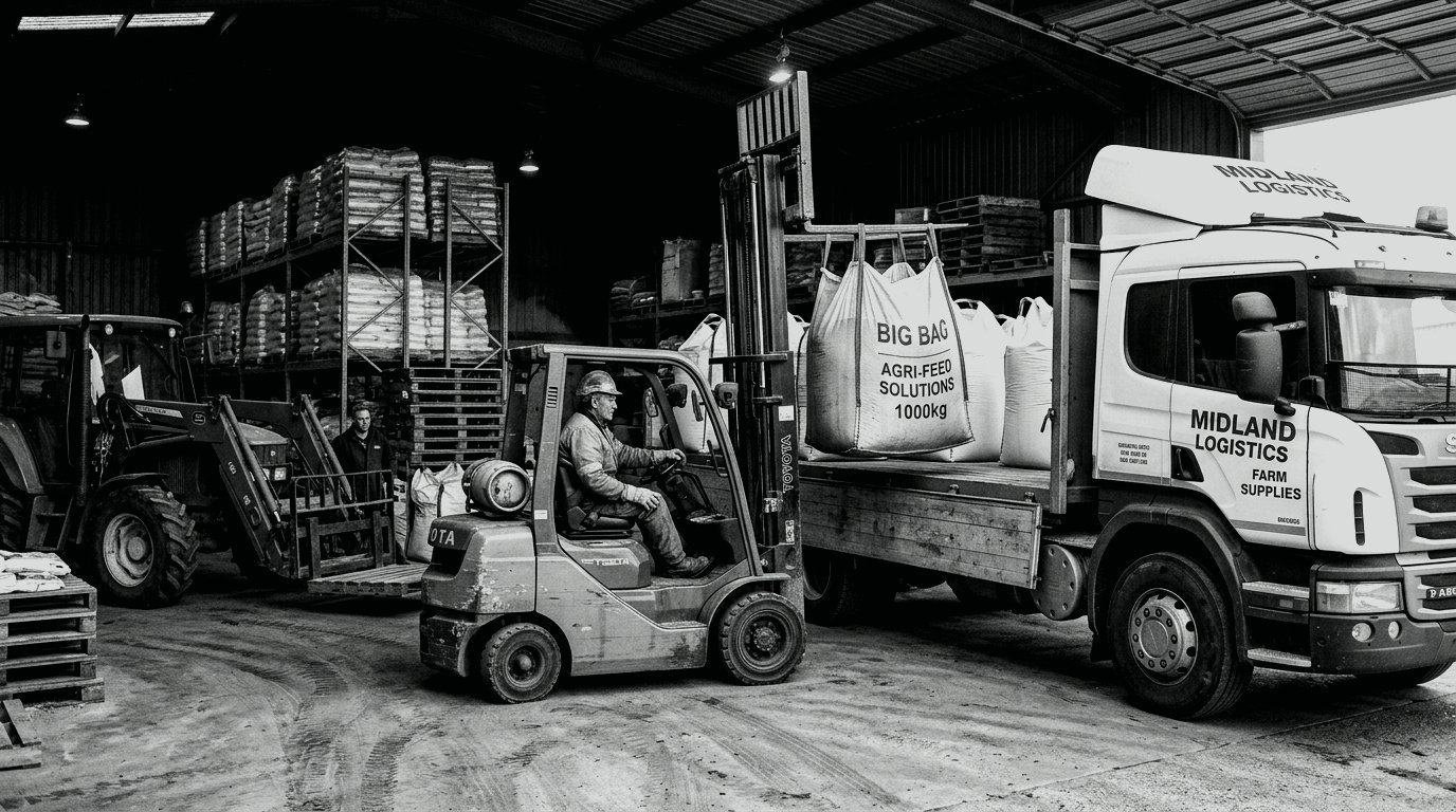 An industrial feed mill